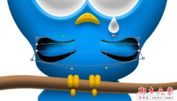 Photoshop绘制可爱的蓝色立体Twitter小鸟图标57