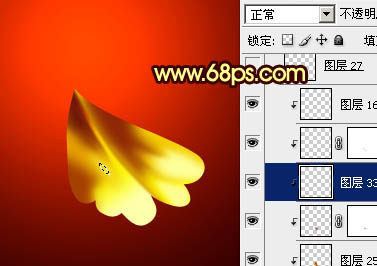 Photoshop打造非常华丽的金色牡丹18