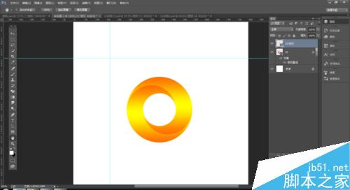 Photoshop制作立体效果的二分环 二分圆31