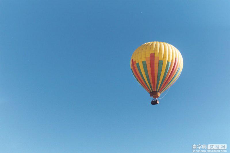 ps合成制作热气球带着房子在空中漂浮的场景6