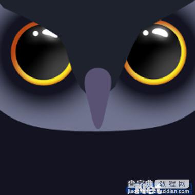 photoshop设计制作可爱的蓝色卡通猫头鹰12