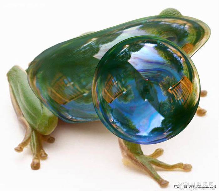 PS合成一只剔透的玻璃青蛙20