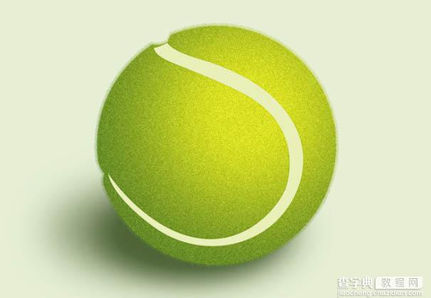 Photoshop制作一个毛茸茸的草绿色网球图标24