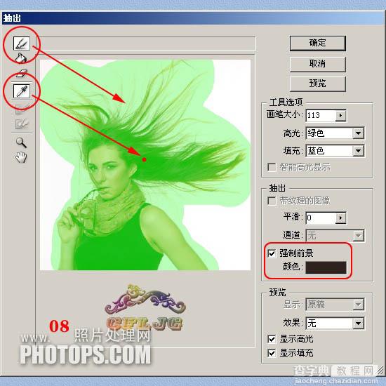 photoshop综合多种抠图方法完美抠出多发丝的人物10