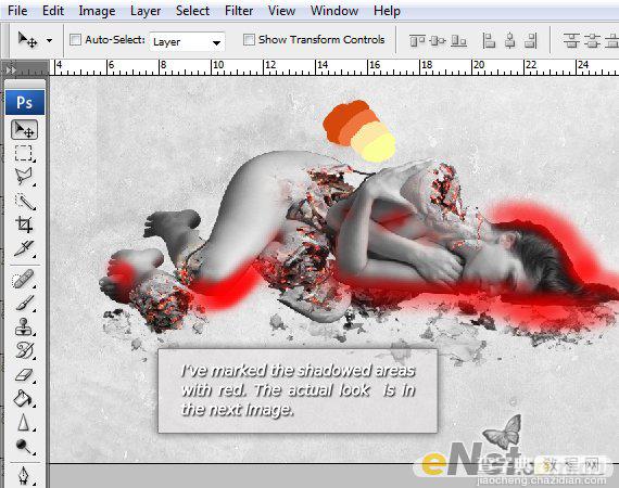Photoshop将美女人体图片打造出禁烟公益广告海报效果22