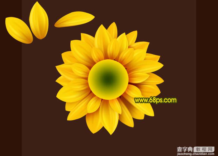 Photoshop打造漂亮的向日葵花朵29