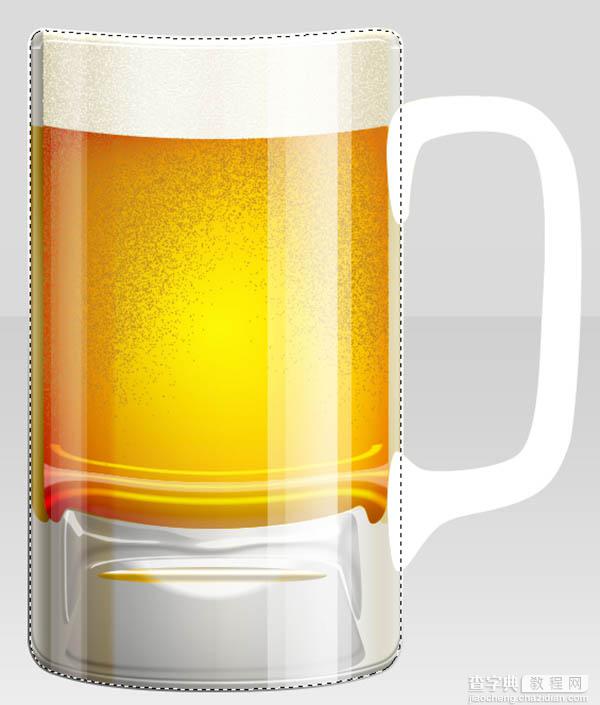 Photoshop制作一杯溢出泡沫的啤酒杯66