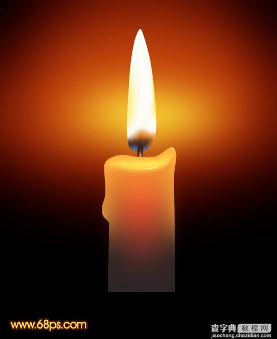 Photoshop打造简单的蜡烛与火焰1