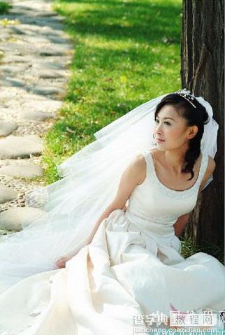 photoshop抠图教程 利用钢笔及橡皮工具抠出穿婚纱的新娘1