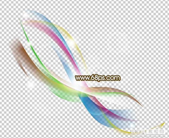 Photoshop制作绚丽的透明光束翅膀16
