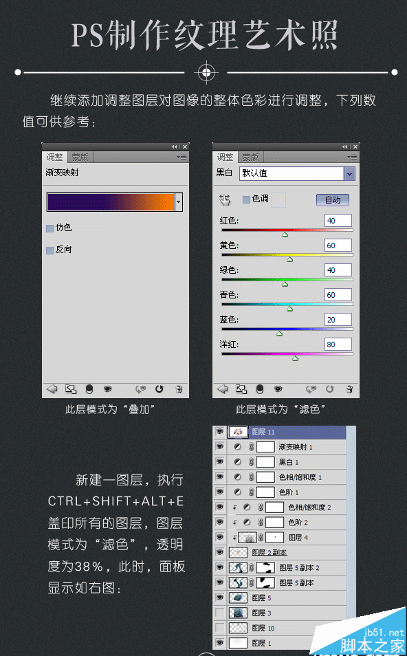 PS制作纹理艺术人像照片效果教程8