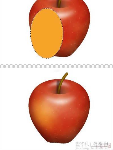 Photoshop制作一个简单的红苹果教程17