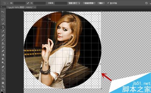 如何用photoshop将方形图片处理成圆形图片6