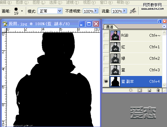 photoshop快速使用通道抠图的详细动态演示6