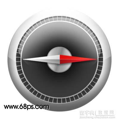 Photoshop 一款精致的指南针图标26