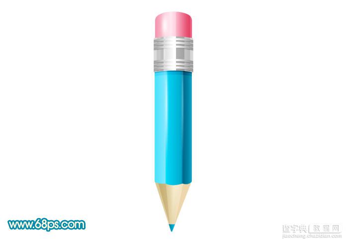Photoshop设计制作出一只精致的蓝色铅笔1