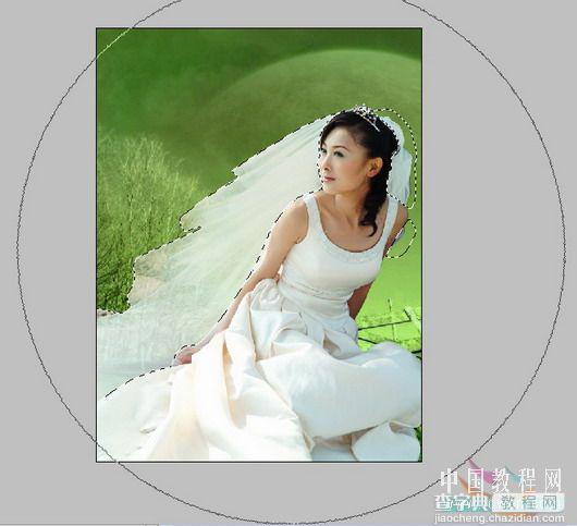 photoshop抠图教程 利用钢笔及橡皮工具抠出穿婚纱的新娘18