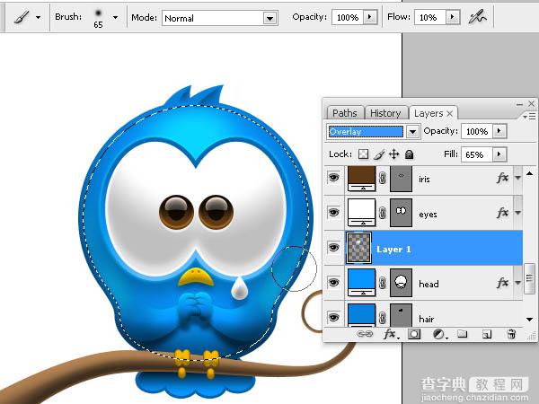 Photoshop打造Twitter可爱蓝色小鸟图标75