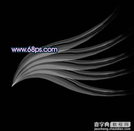 Photoshop将打造出非常奇幻的淡紫色光丝翅膀效果12