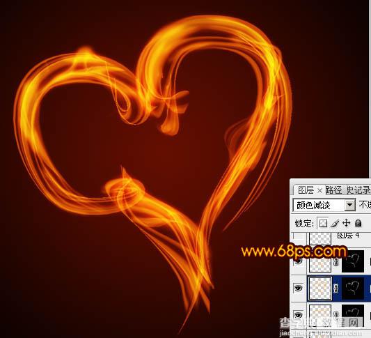 Photoshop为情人节打造出漂亮的火焰心形效果22