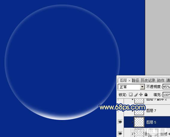 Photoshop打造漂亮的白色气泡效果教程7