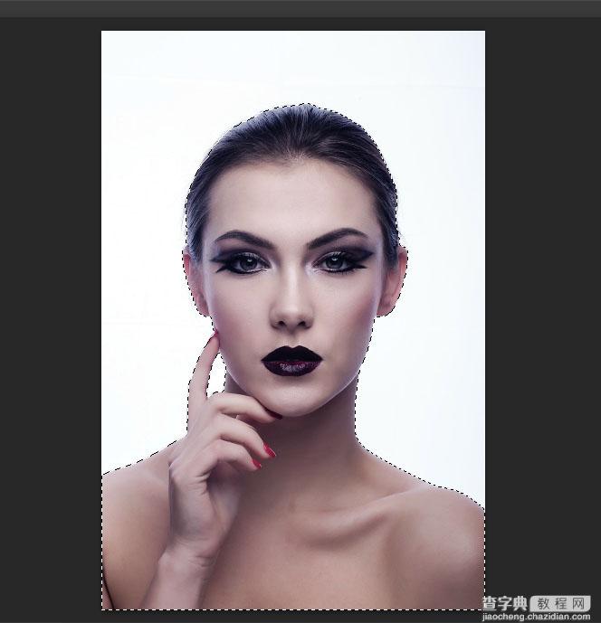 Photoshop将美女脸部增加打散颗粒特效5