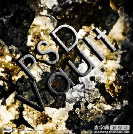 Photoshop 漂亮的斑驳纹理字24