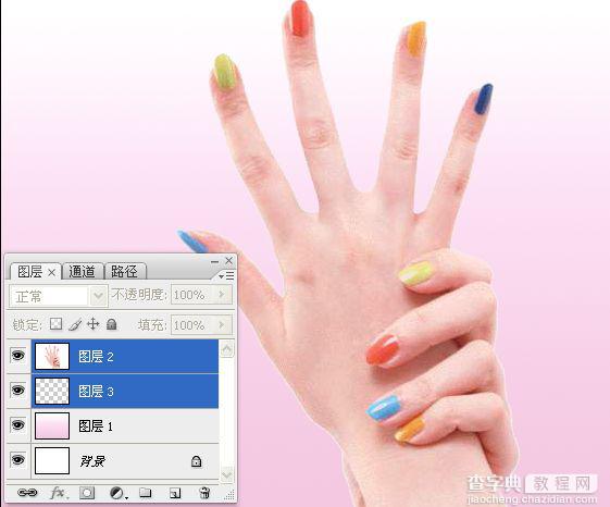 Photoshop使用另类方法给手抠图6