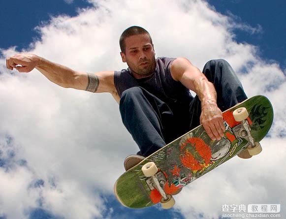 Photoshop 绚丽动感的滑板运动海报6
