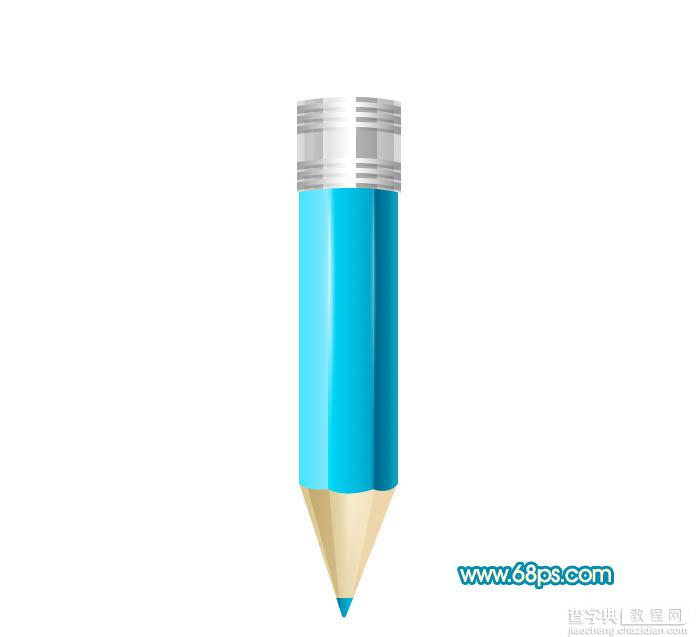 Photoshop设计制作出一只精致的蓝色铅笔28