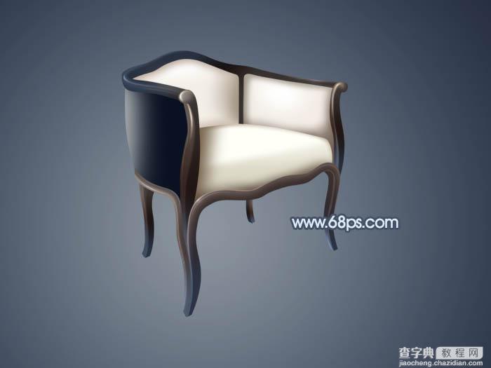 Photoshop设计制作出逼真的古典木质沙发椅子35