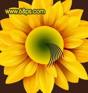Photoshop打造漂亮的向日葵花朵34
