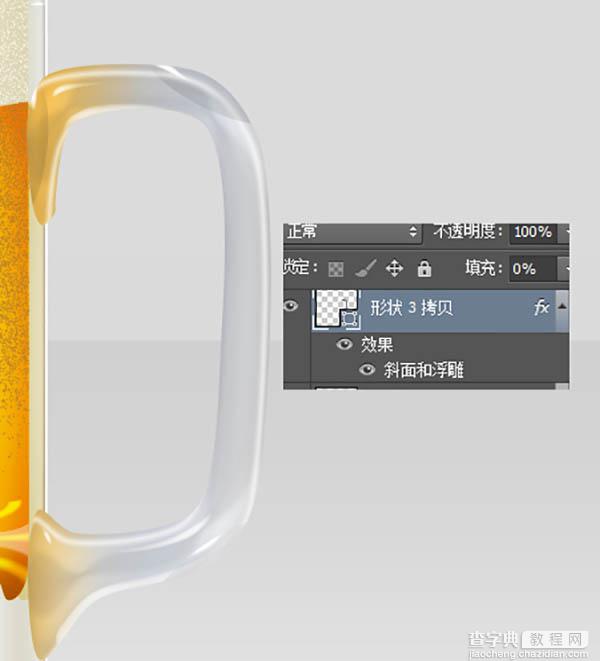Photoshop制作一杯溢出泡沫的啤酒杯62