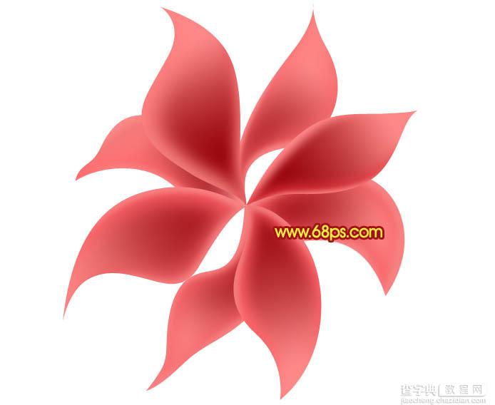 Photoshop设计制作出非常漂亮的梦幻红色透明丝质花朵2