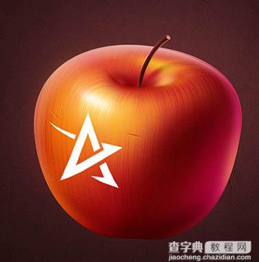 Photoshop设计绘制纹路非常细腻的红苹果及水果刀12