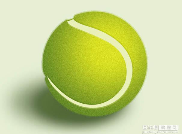 Photoshop制作一个毛茸茸的草绿色网球图标28