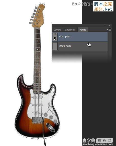 Photoshop绘制逼真立体电吉他61