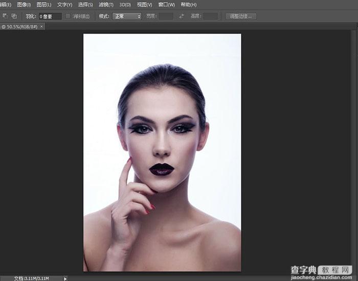 Photoshop将美女脸部增加打散颗粒特效3