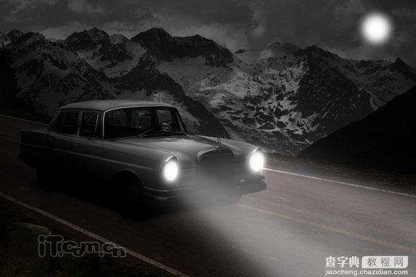 Photoshop打造夜间无人驾驶的汽车效果26