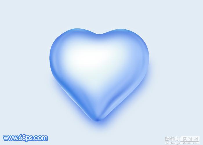 Photoshop设计制作漂亮的蓝色立体水晶心形1