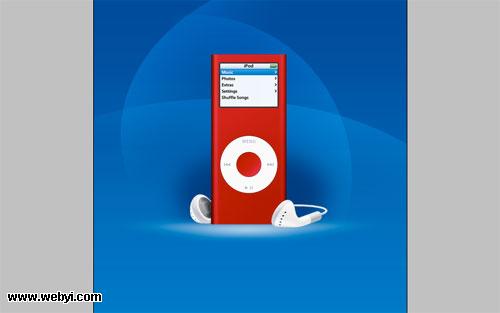 Photoshop 简洁时尚的Ipod平面广告17