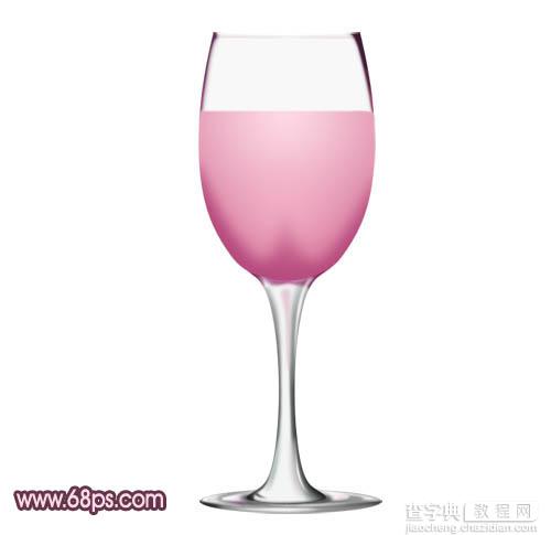 Photoshop打造盛有红酒的玻璃酒杯31