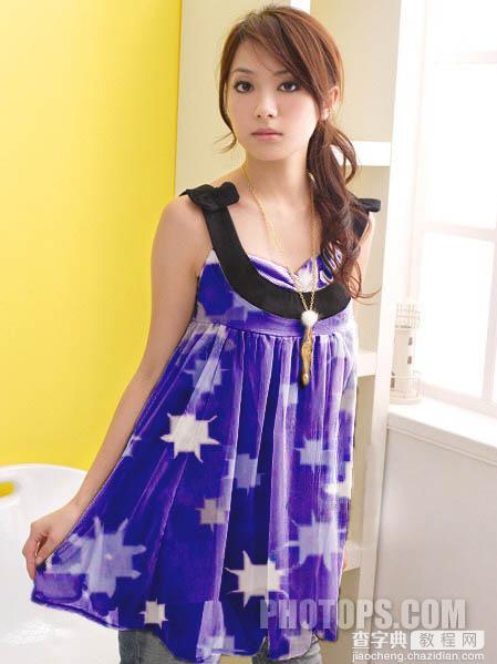 Photoshop 人物裙子加上花纹图案2