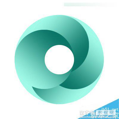 Photoshop制作三维立体风格的绿色圆形旋涡图形图标8