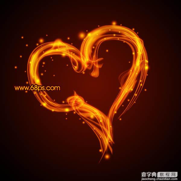 Photoshop为情人节打造出漂亮的火焰心形效果25