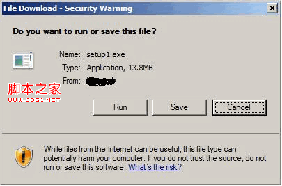 定制IE下载对话框的按钮(打开Run/保存Save)1