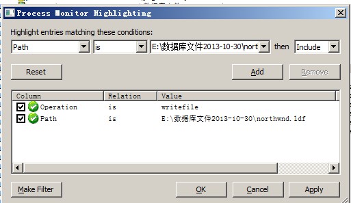 怎样使用Process Monitor来监视SQLSERVER的logwrite大小21