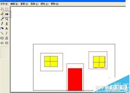 微软画图软件怎么绘制一座小房子?7