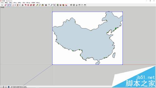 sketchup怎么在地图上制作中国地图图形的书架?6