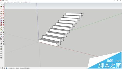 sketchup怎么制作楼梯模型?7
